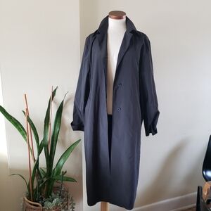 CINZIA ROCCA Womens Made In Italy Trench Coat - Black ITA 50 (14 USA)